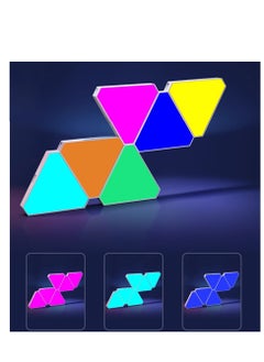 Light Panels, Smart Triangle RGB LED Wall Light Panels Panels, Bluetooth Smart Home Decor Creative Lights with Music Sync,  Remote Control , for Gaming Rooms, Party Decor(6 Pack)