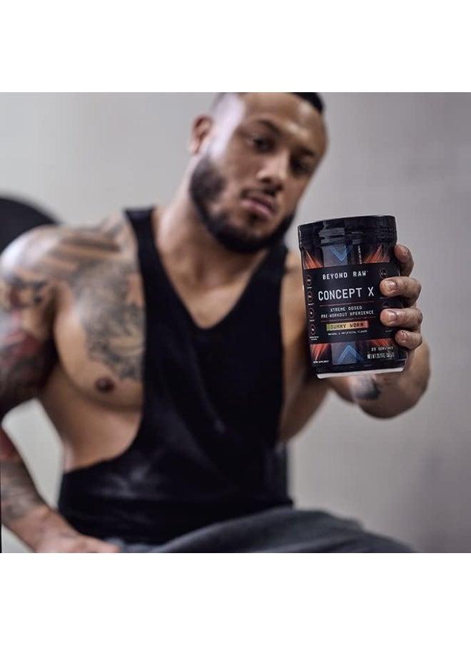 Raw Concept X Clinically Dosed Pre-Workout Powder Contains Caffeine 20 Servings