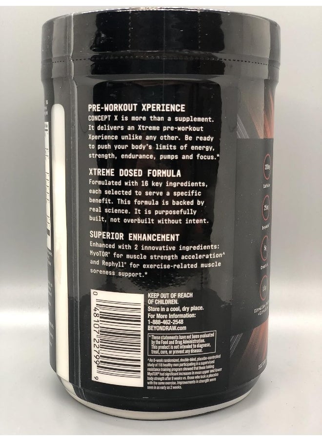 Raw Concept X Clinically Dosed Pre-Workout Powder Contains Caffeine 20 Servings
