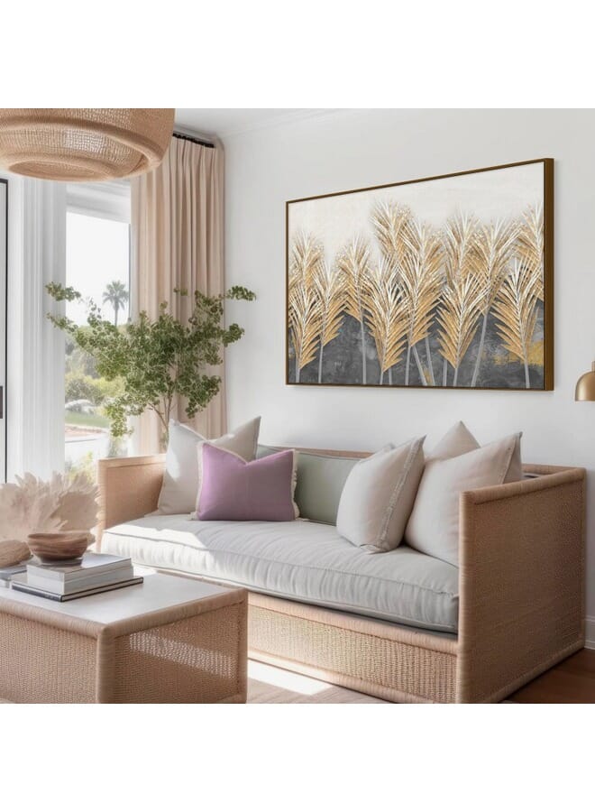 Abstract Framed Portrait Of Beautiful Wheat Leaves