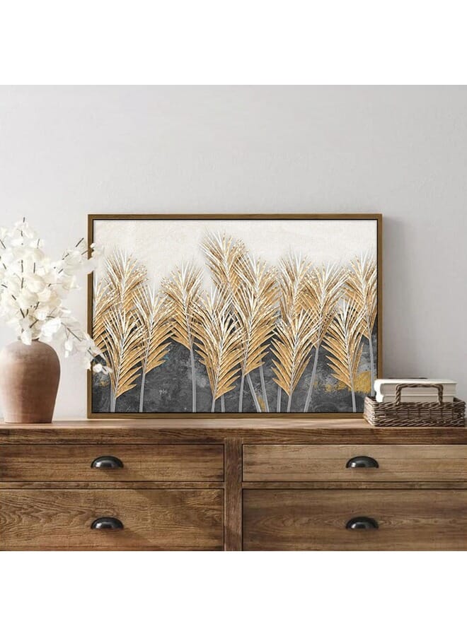 Abstract Framed Portrait Of Beautiful Wheat Leaves