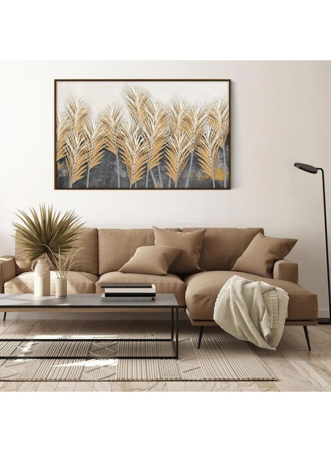 Abstract Framed Portrait Of Beautiful Wheat Leaves