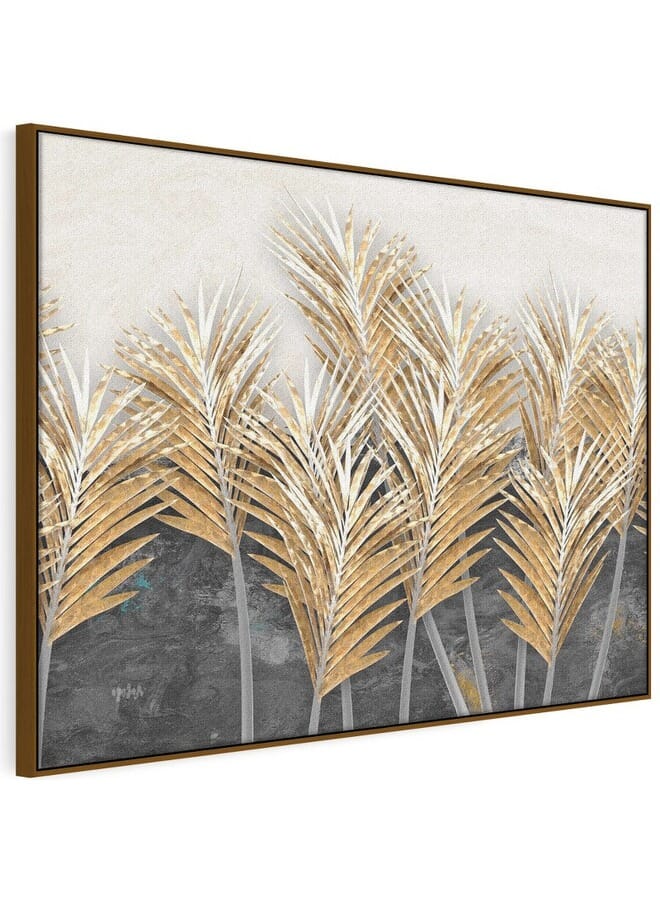 Abstract Framed Portrait Of Beautiful Wheat Leaves
