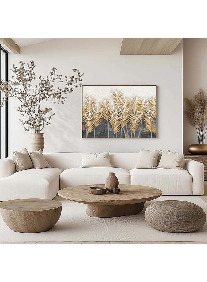 Abstract Framed Portrait Of Beautiful Wheat Leaves