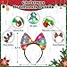 HOVACY 50 PCS Light Up Christmas Headband LED Lights Christmas Head Topper Santa Hat Reindeer Antler Tree Leprechaun Hat Bow Headbands Bulk for Adults Xmas Holiday Party Favors Photo Supplies - Image 4