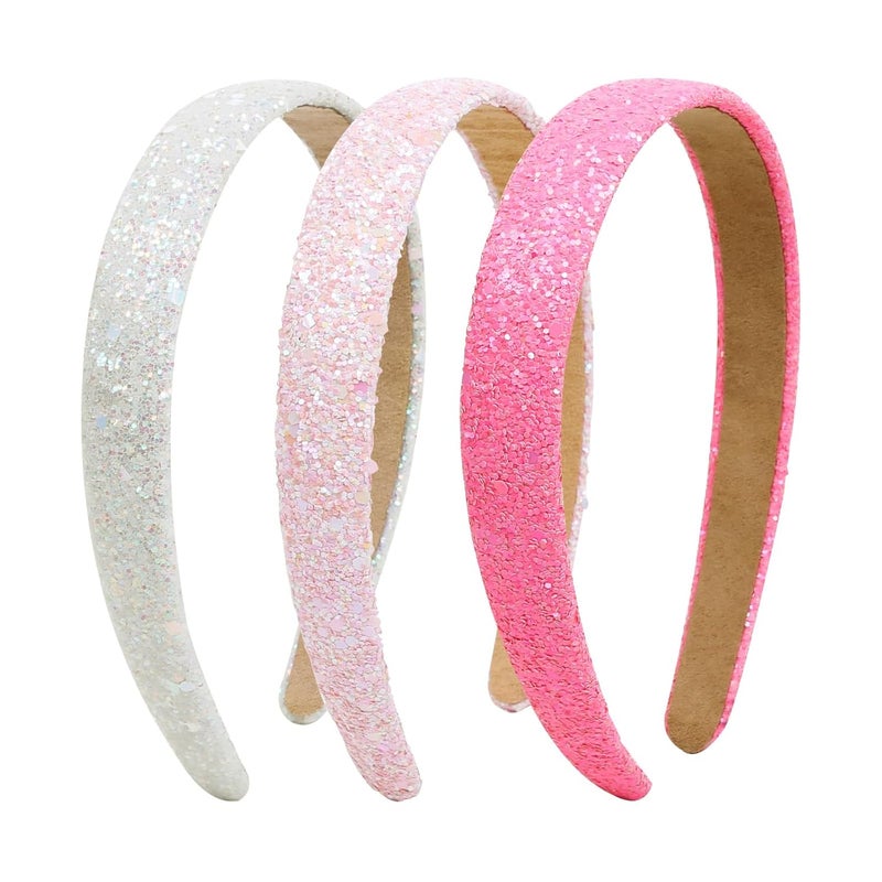 أطواق رأس لامعة للفتيات والنساء غير قابلة للانزلاق طوق رأس لامع للأطفال طوق أليس اللطيف للفتيات إكسسوارات شعر وردية للنساء لحفلات عيد الميلاد والهدايا والعودة إلى المدرسة