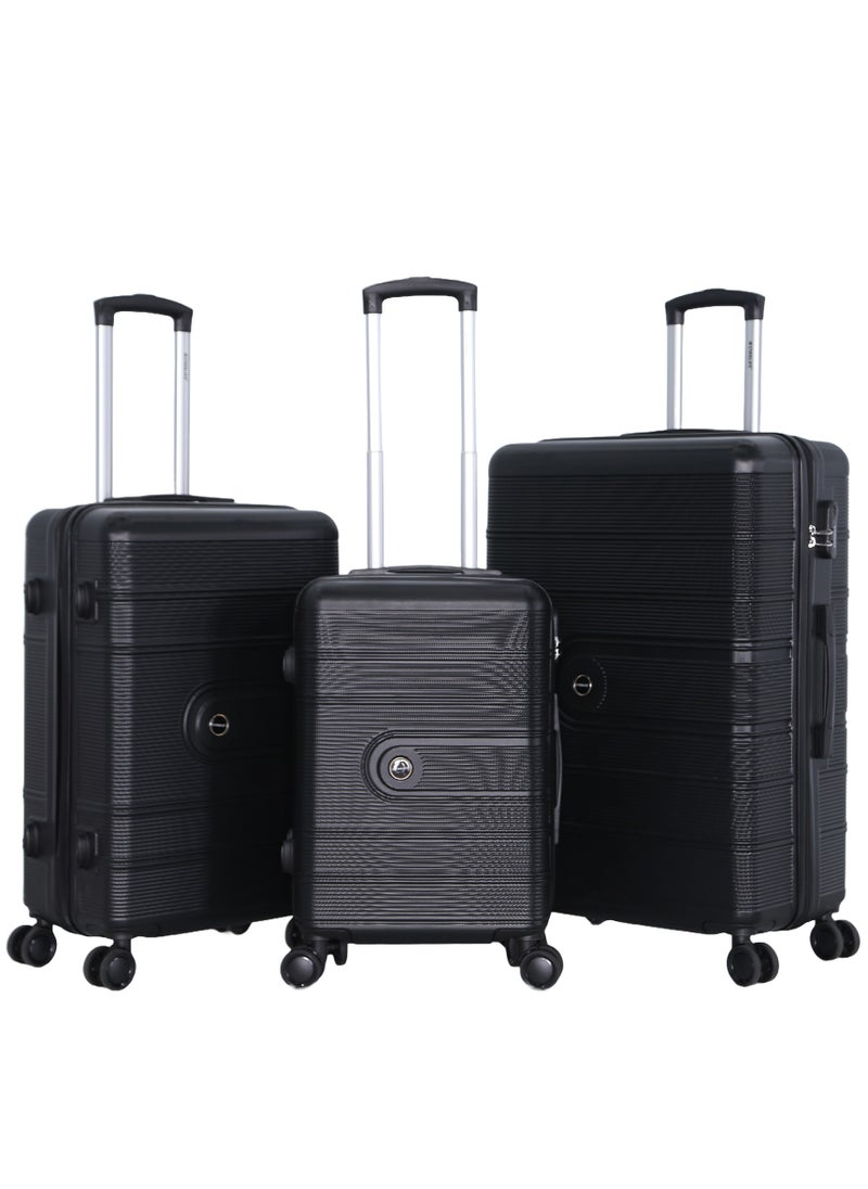 STARLIFE - 3 Piece ABS Hard side Trolley Luggage Set Spinner Wheels with Number Lock - Image 1