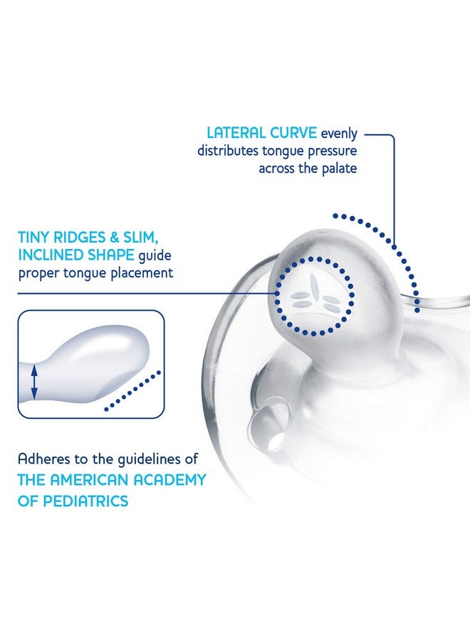 شيكو لهاية تشيكو فيزيوفورما، قطعة واحدة من السيليكون الناعم ١٠٠٪ للأطفال من عمر ٠ إلى ٦ أشهر | خالية من البيسفينول أ واللاتكس | علبة تعقيم قابلة لإعادة الاستخدام | شفافة، ٤ قطع - Image 4