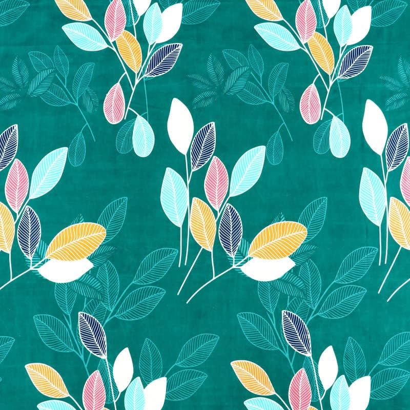 BSB HOME Premium Forever Modern Style Glace Cotton Floral Luxurious Beautiful Soft Comfort Designer Floral Pattern 1 Single Size Bed bedsheet and 1 Pillow Cover- Dark Green - Image 2