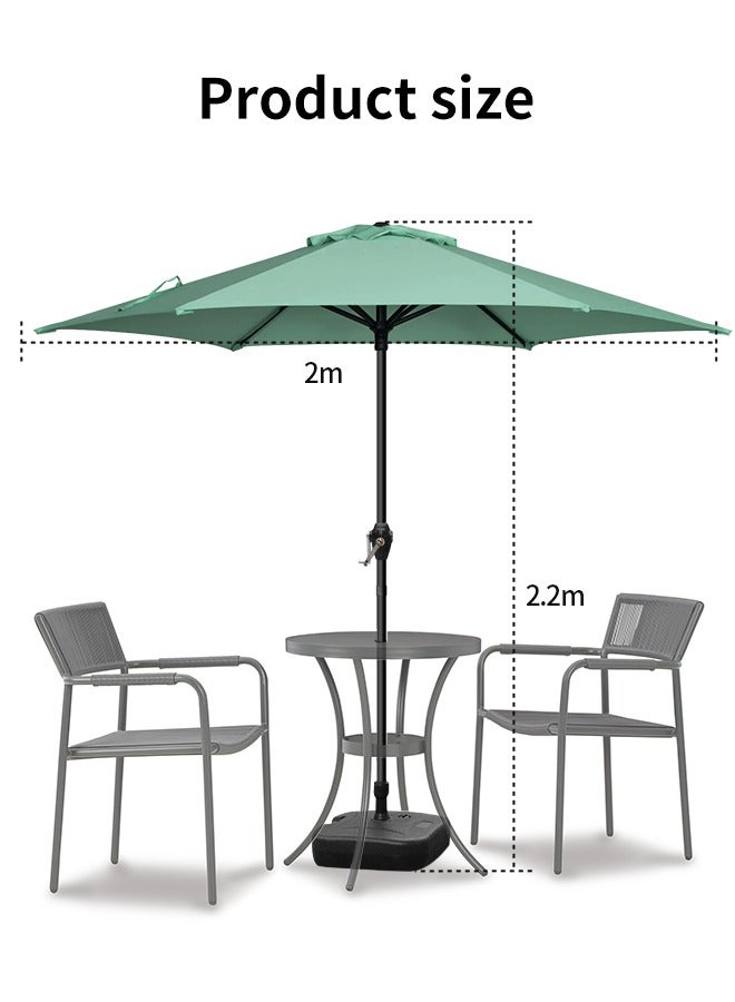 Snooe Outdoor Umbrella Steel Pole UPF50+ Protection Large Sun Shade Balcony Parasol for Outdoor Garden Backyard, Umbrella without base - Image 5