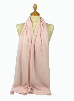 Perfectory PERFECTORY Women Lightweight Solid Chiffon Hijab Shawl Soft Premium Abaya Shawl Wrap Scarves, Long Bridal Hijab Scarf- Pink  - Image 1