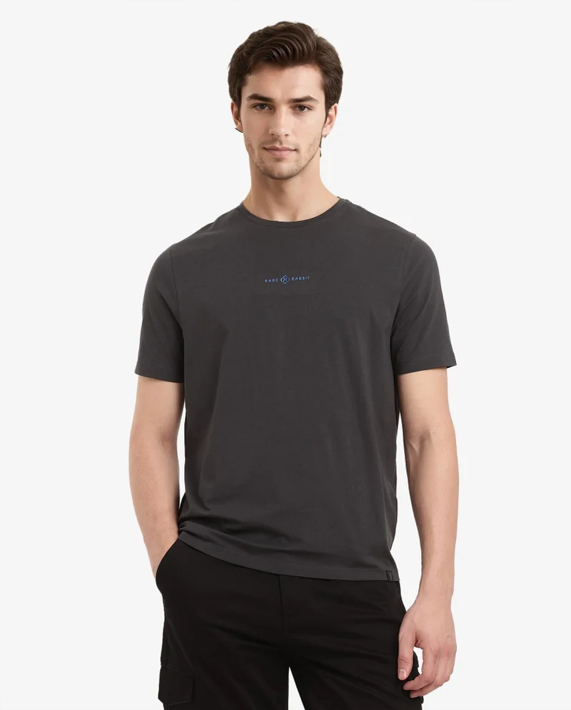 Rare Rabbit Men's Graphic Chest Print T-Shirt