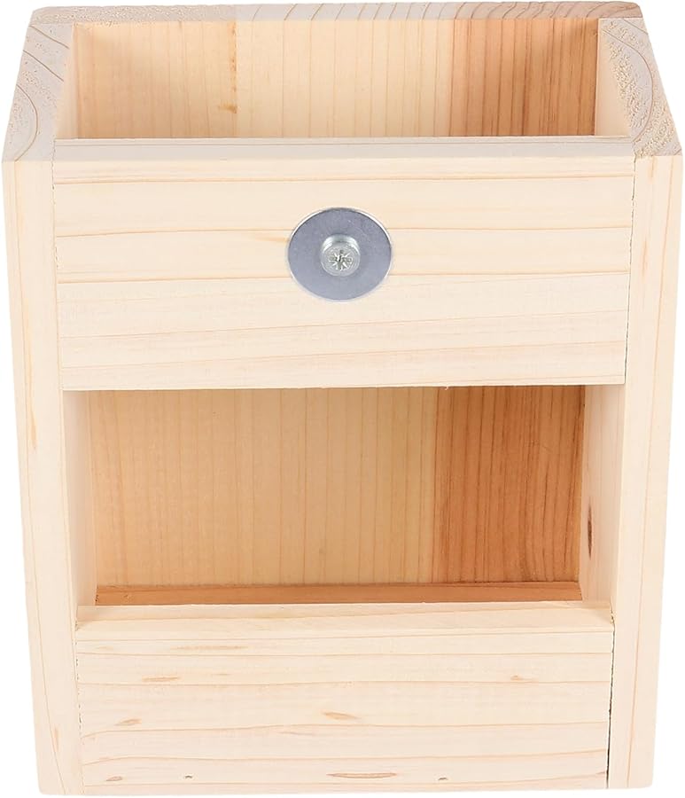 Wooden Rabbit Hay Feeder And Food Bowl For Bunny Guinea Pig Cage Easy Install - Image 1