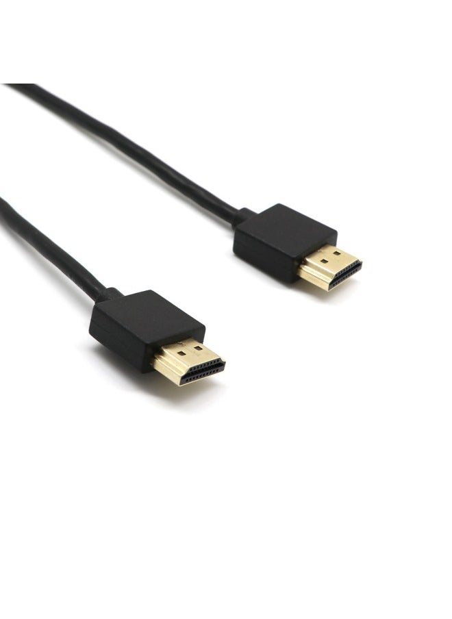 Hdmi Small Model Hdmi(19+1)2.0 Version 4K Ultra-fine Set Top Box Cable Hdmi Cable 2.0 Version-Color:Black-Line Length:3 M