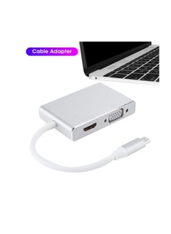 Generic 4 in 1 Type C to HD MI DVI VGA USB 3.0 Adapter Cable Multifunctional Digital Adapter for Projectors, HD TVs and other Malls  - Image 2