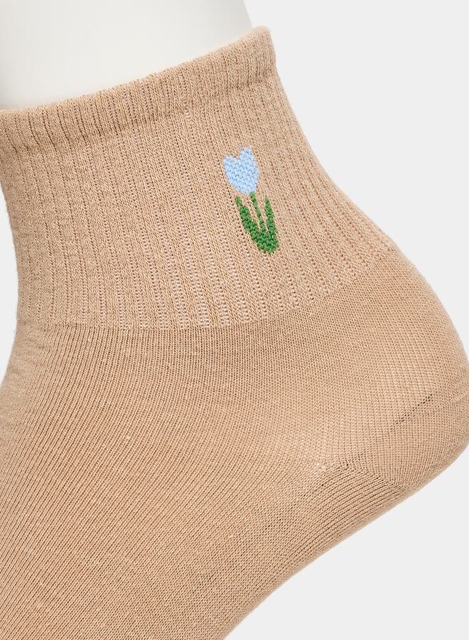 Styli Set of 5 - Floral Embroidered Socks  - Image 3