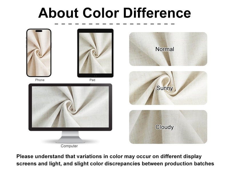 Vision Home Natural Pinch Pleated Semi Sheer Curtains Textured Linen Blended Light Filtering Window Curtains for Living Room Bedroom Pinch Pleat Drapes with Hooks 2 Panels 42" Wx63 L - Image 4