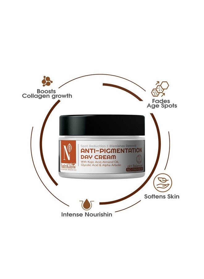 نيوتريجلو كريم نهاري مضاد للتصبغ من Nutriglow Advanced organics لتقليل البقع، لجميع أنواع البشرة، 50 جرام - Image 3