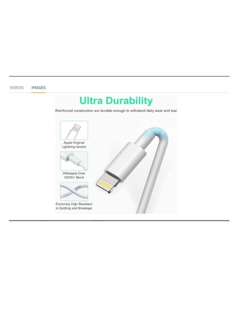 ELTRAZONE USB C to 8pin Cable Compatible with iPhone 13 Pro Max/12/11 Pro/X/XS/XR/8 Plus/AirPods Pro, Supports Power Delivery, 2M, White  - Image 5