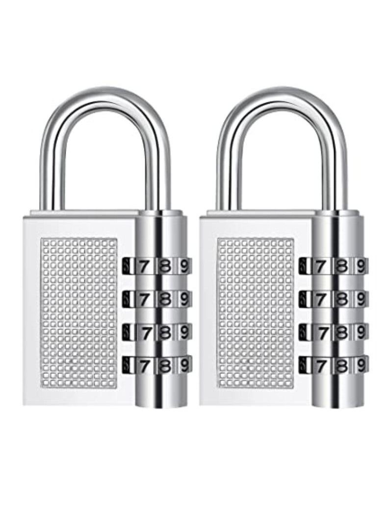 4 Digit Combination Lock Resettable Dial Combination Locker Lock for Gym and School Weatherproof Outdoor Hasp Combination Lock for Door Gates  - Image 1