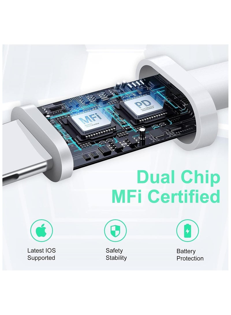 ivon USB C to Lightning Cable 2M PD Fast Charger 20W [MFi Certified] Compatible with Apple 14/14 Plus/14 Pro/14 Pro Max/13/13pro/12/12 Pro/12 Pro Max/11/11 Pro Max/XR/XS/X - Image 4