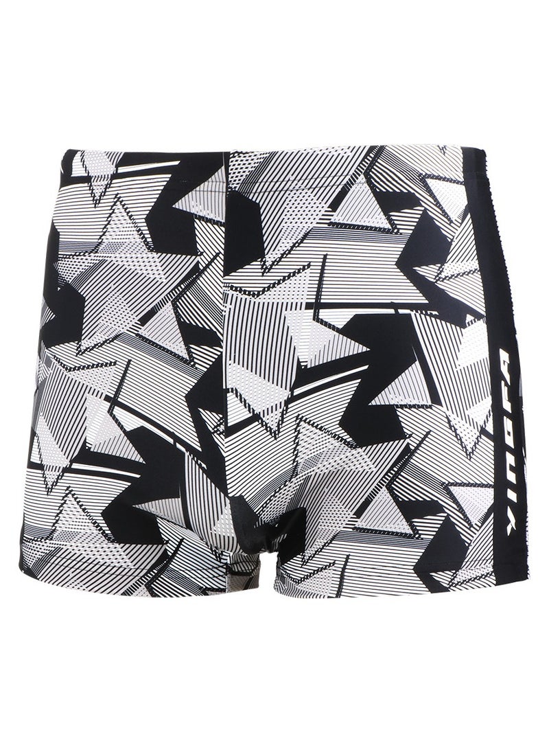KUYING New High Waisted Flat Angle Swimming Trunks