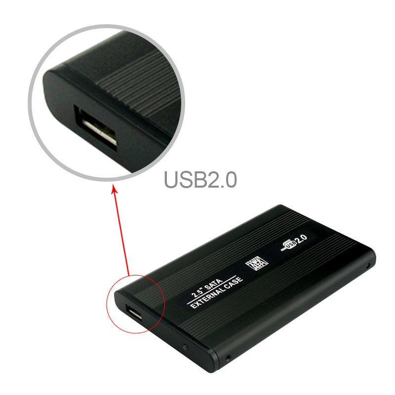 Shuole 2.5 Inch USB 2.0 External Hard Disk Case – Aluminum Alloy, 3TB Capacity - Image 4