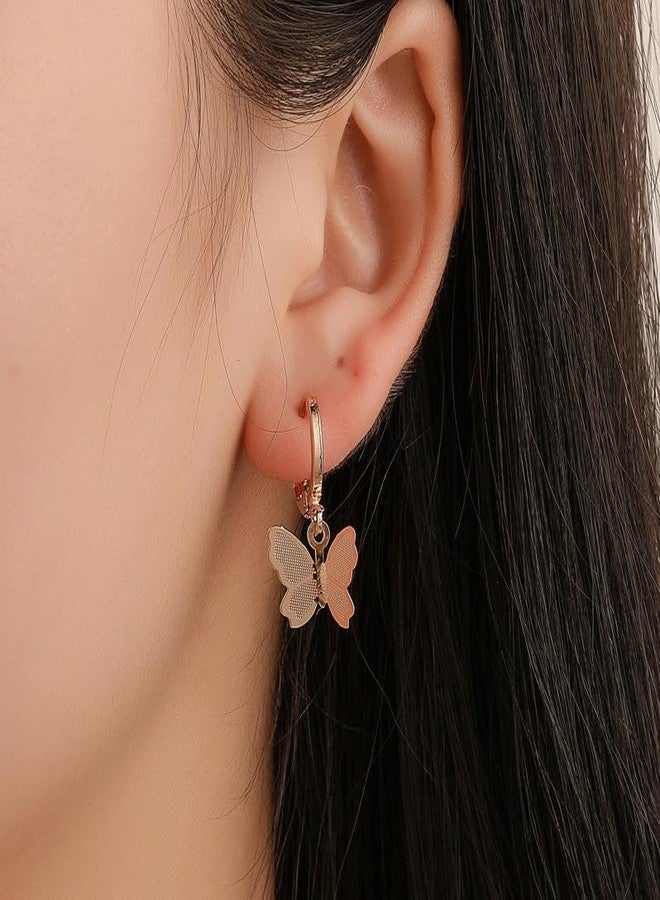 Pinapes Minimalist Gold Butterfly Stud Earrings for Women | Dainty and Delicate - Image 4