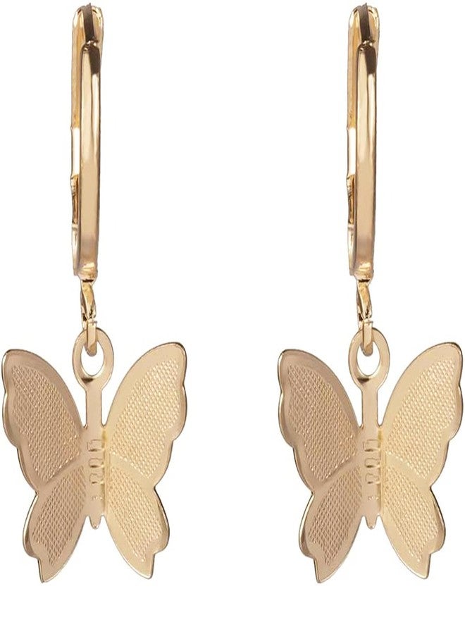 Pinapes Minimalist Gold Butterfly Stud Earrings for Women | Dainty and Delicate - Image 1