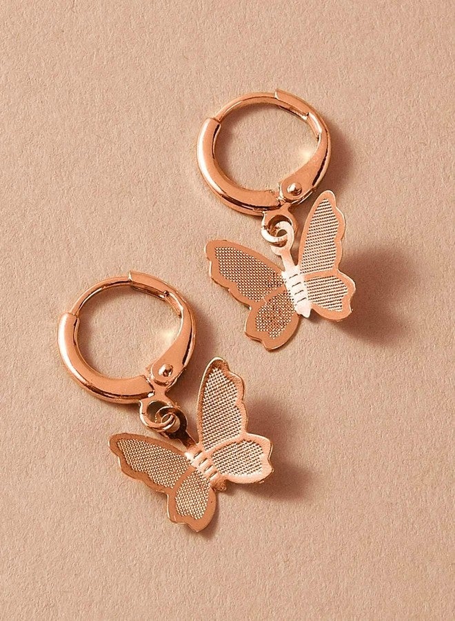 Pinapes Minimalist Gold Butterfly Stud Earrings for Women | Dainty and Delicate - Image 3