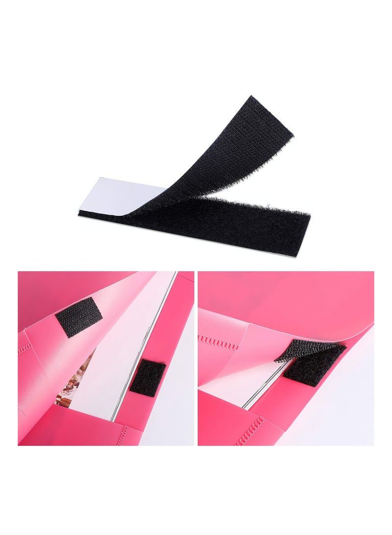 SYOSI Double Sided Sticky, 32Pcs Heavy Duty Hook and Loop Tape Strips with Adhesive Sticky Back, Strength Fasten Interlocking, for Home Office  - Image 3