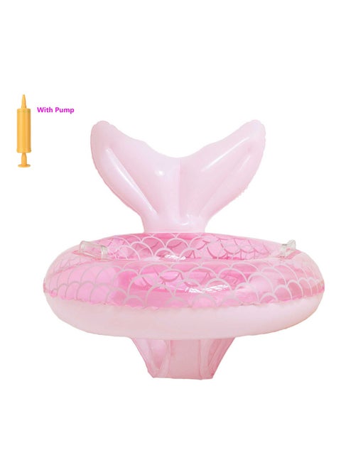 Swimming Ring Inflatable Pool Float Mermaid Pool Floaties Chair Lounger Swimming Pool Air Sofa Floating Chair Large with Cup Holders Backrest Mesh Bottom for Water Party Summer Beach