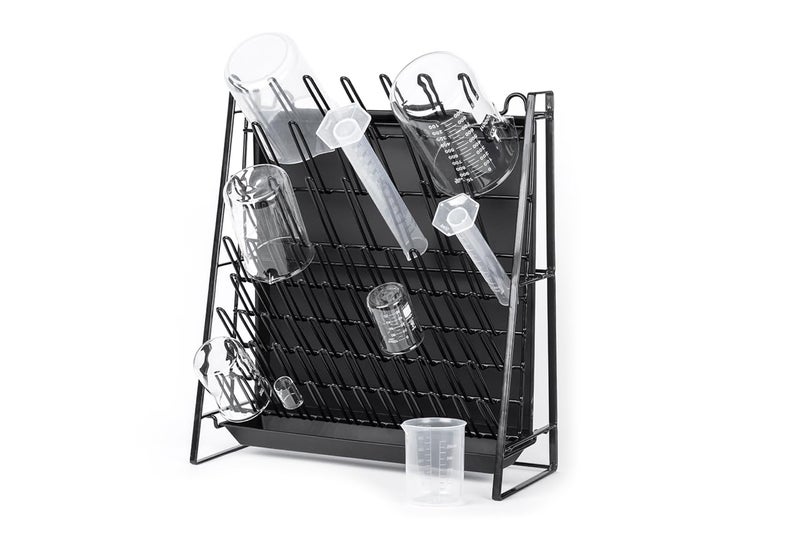 Inevibe Drying Rack for Lab Glassware and Bottles Laboratory Draining Dryer Stand for Countertop Space Saving Steel Wire Frame Station for Baby Feeding Bottle