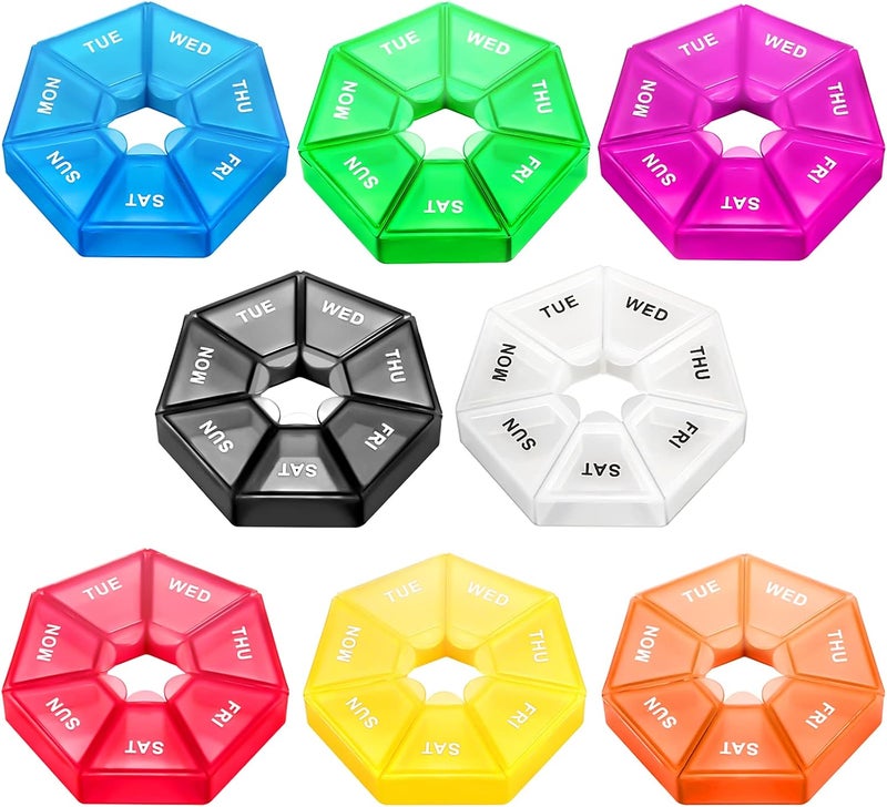 Ponpon 8-Color Pill Organizer for All Ages