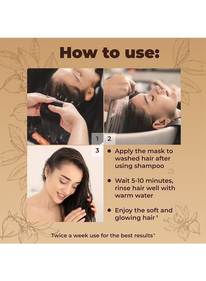 KINPUR ORGANIC COSMETICS Hair Mask for Dry Damaged Hair with Collagen, Biotin, Argan Oil - Helps Repair Hair and Reduce Damage from Heat, Sun, Coloring - Moisturizing Keratin Hair Mask for Split Ends, Hair Loss and Breakage - Image 4