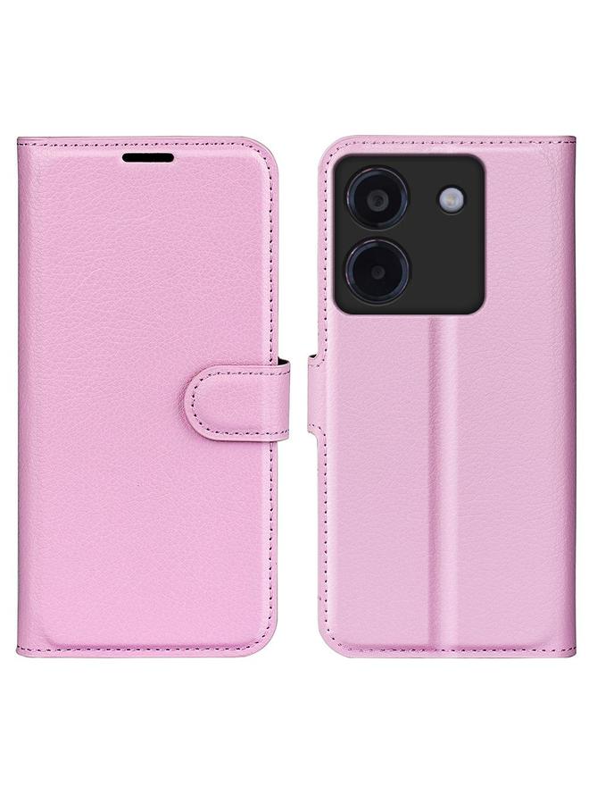 The Bros Case For Xiaomi Poco M7 Pro 5G Litchi Texture Horizontal Flip Leather Phone Case with Holder