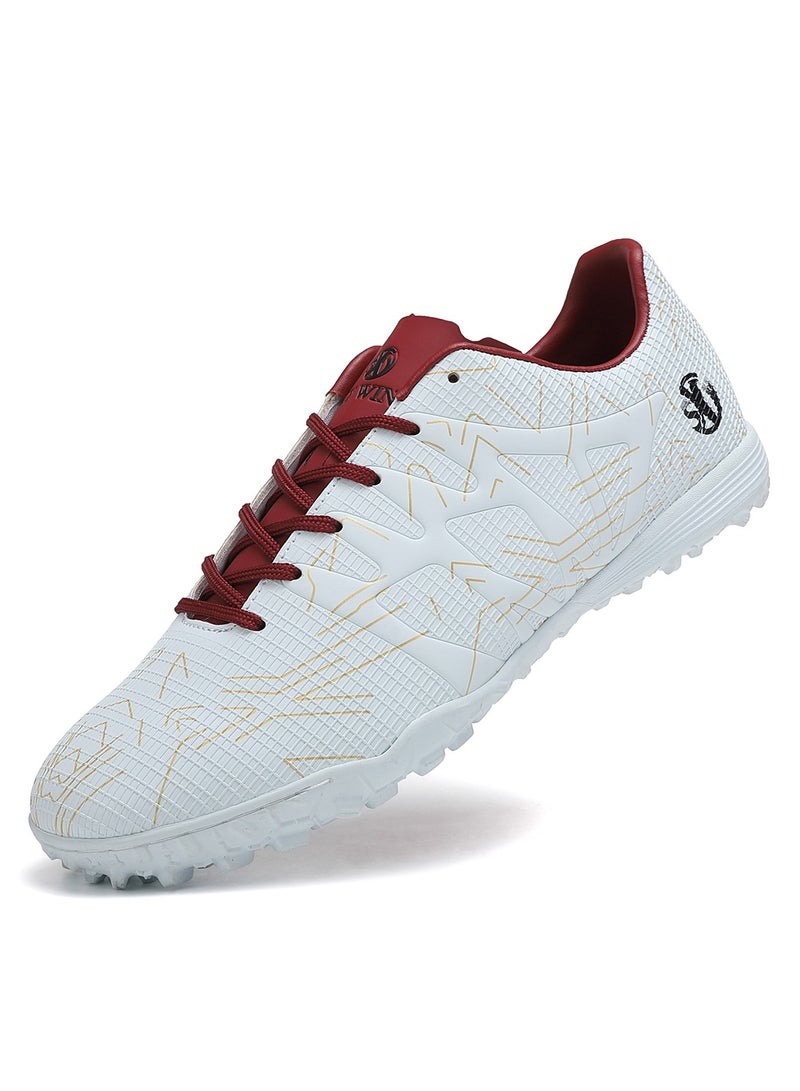 جناح السماء أحذية كرة قدم عشبية للبالغين، خفيفة الوزن مع جزء علوي صناعي متين، رياضية مع نعل خارجي مطاطي للرجال والنساء، أحذية كرة قدم، نعل IC/IN - Image 1