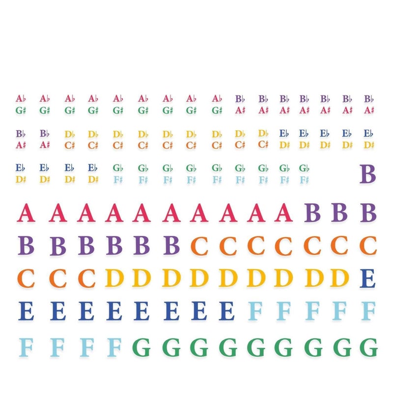 AmiciSound Colorful 3D-Raised Touchable Piano Keyboard Stickers for Beginners | Removable Note Labels for Piano | Easy-to-Grasp by Fingers |Helps Build Muscle Memory for Notes Significantly Faster - Image 1