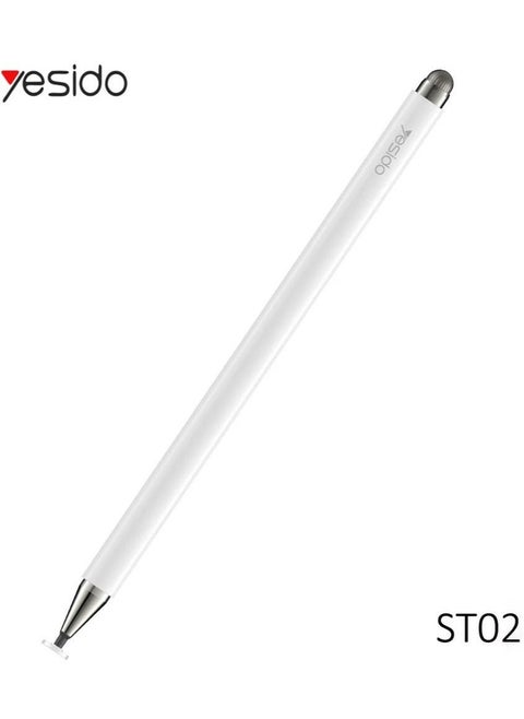 ST02 2-in-1 Capacitive Active Stylus Pen for Smartphones and Tablets – Precision Touch Pen with Dual Tip Design for Writing and Drawing, High Sensitivity, Universal Compatibility for Touchscreen Devices
