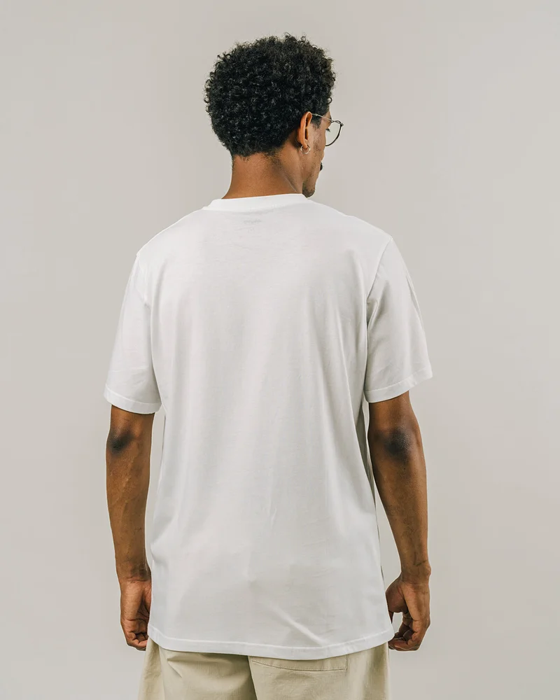 Brava Fabrics Do Not Disturb Embroidered T-Shirt White 100% Organic Cotton