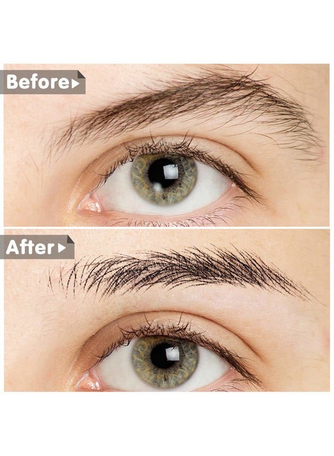 Blulu 18 Sheets 180 Pair 4d Hair Like Waterproof Eyebrow Tattoos Stickers Eyebrow Transfers Sticker Temporary Brow Tattoo Peel off Grooming Shaping Decal in Arch Style for Women(Brown and Black) - Image 3