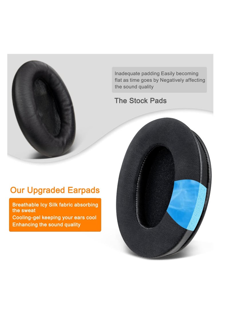 Anmi Cooling Gel Earpads Replacement For Sony WH1000XM3 Headphones, Ear Pads Cushions With High Density Noise Isolation Foam, Added Thickness, Without Affecting Sensor (Black)  - Image 4