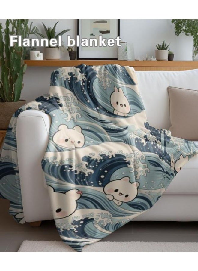 عام بطانية رقيقة من الفانيلا الكرتونية للأطفال والرضع (دافئة ومريحة، ومناسبة للنوم والألعاب) 70 سم * 100 سم - Image 1