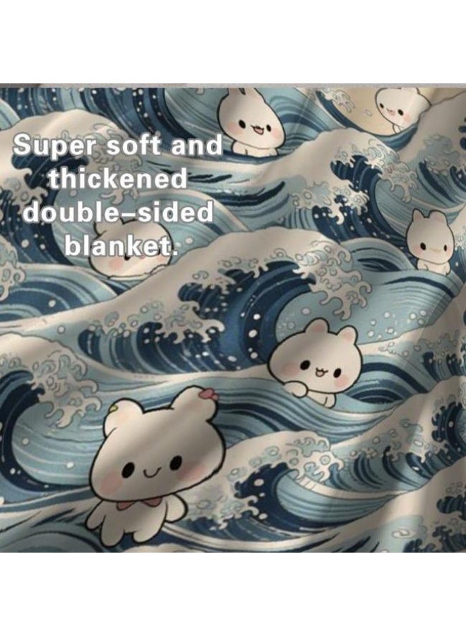 عام بطانية رقيقة من الفانيلا الكرتونية للأطفال والرضع (دافئة ومريحة، ومناسبة للنوم والألعاب) 70 سم * 100 سم - Image 5