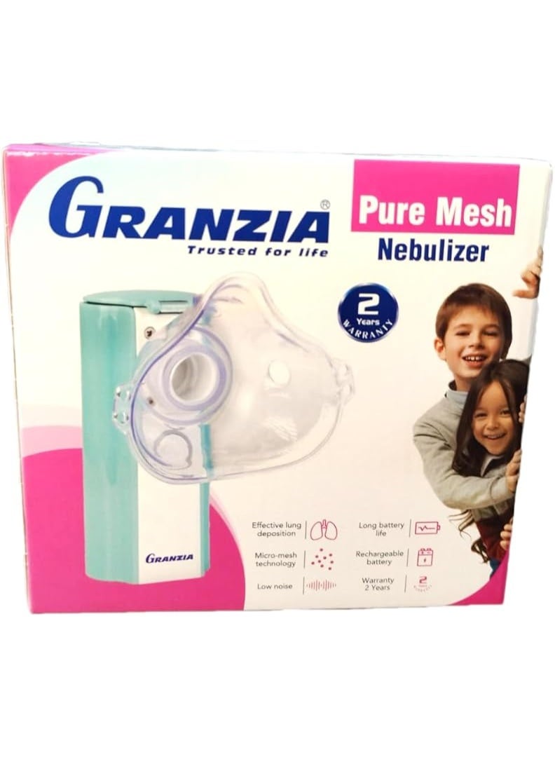Granzia Pure Mesh Portable Nebulizer - High Precision Mesh Technology - Ultra-Quiet Handheld Inhaler for Adults & Kids - Image 1