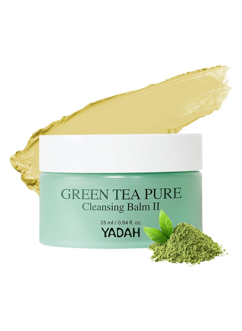 YADAH - YADAH Green Tea Cleansing Balm II (0.84fl oz) - Makeup Remover, Moisturizing, Residue-Free. Korean Skin Care. Vegan, For Sensitive Skin, Botanical oil extract. - Image 1