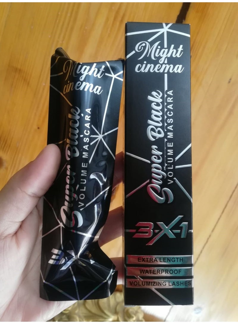 Might Cinema (Might Cinema) 3-in-1 Super Black Waterproof Volumizing Mascara, Model - 4079 - Image 3