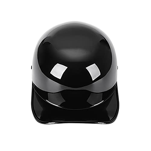 Woljay Vintage Open Face Motorcycle Helmet Retro Baseball Cap Half Helmets Men Women for Scooter Moped Cap Street Cruiser Jet - DOT Certified (Medium, Gloss Black) - Image 2