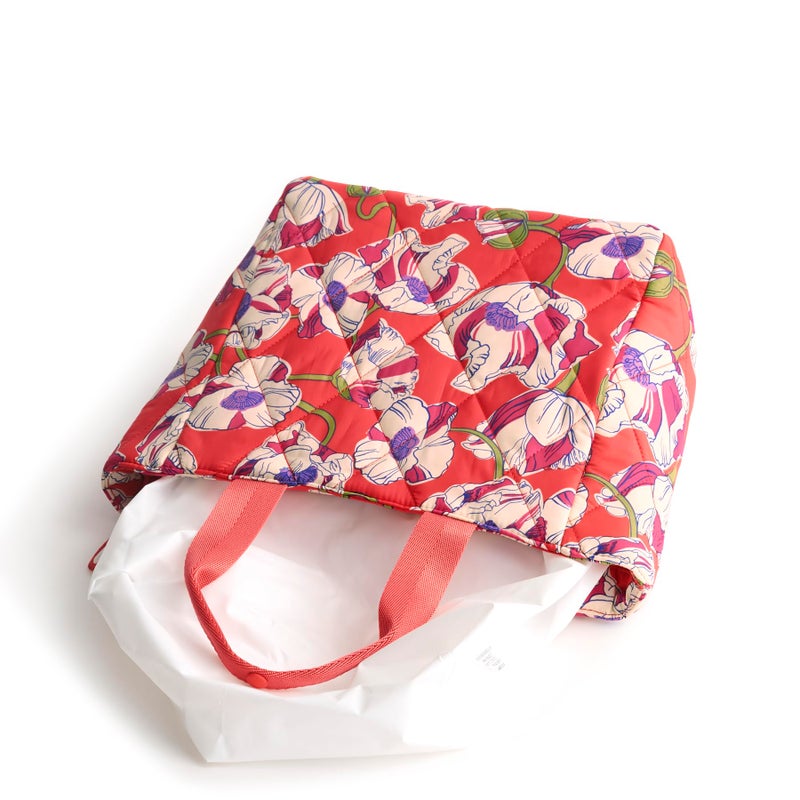 Vera Bradley حقيبة غداء خفيفة الوزن للنساء من فيرا برادلي، زهور دوار الشمس المت swirling، مقاس واحد - Image 3