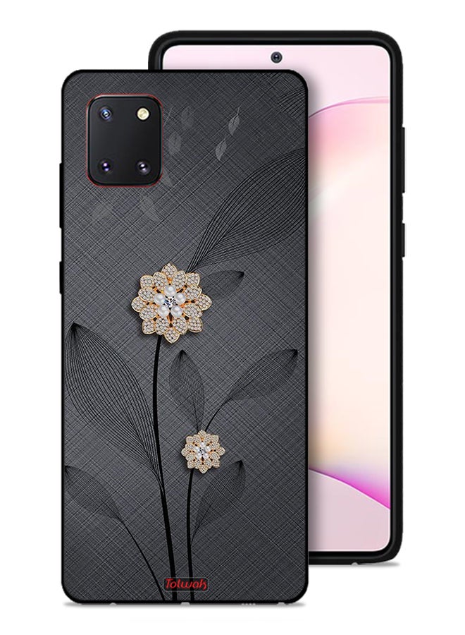 Tolwak Samsung Galaxy Note 10 Lite Protective Case Cover Diamond Flowers Art - Image 1